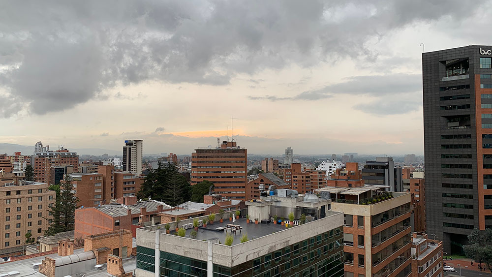 Vy över Colombias huvudstad Bogotá.